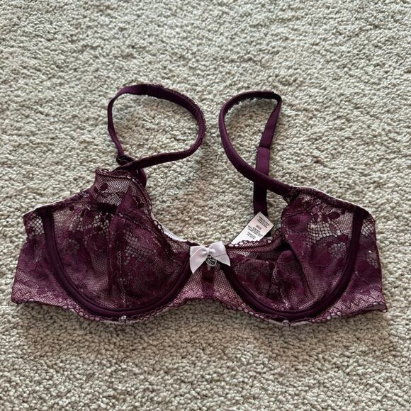 Victoria's Secret Body by Victoria Unlined Demi Bra Women's Size 32B Lacy - Picture 1 of 10